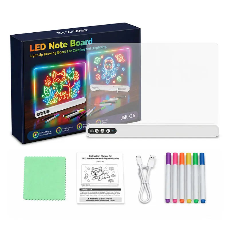 LED Drawing Board Kids Toy Light Up Board LED Art Childrens Fun Christmas Gift