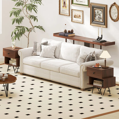Set of 2 side tables Walnut
