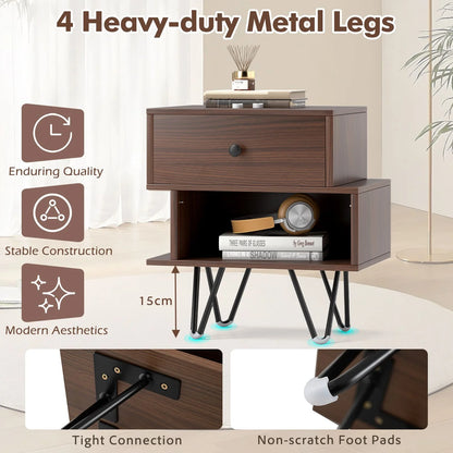 Features of Walnut bedside table