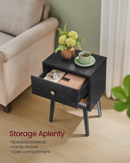 Black Modern Bedside Table