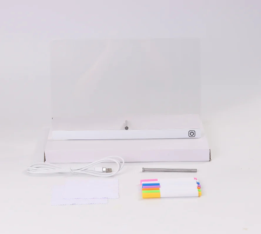 LED Drawing Board Kids Rechargeable Light Up Board RGB Fun Christmas Toy Gift
