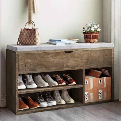 Shoe Storage Bench with Cushion