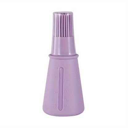 Purple kitchen tool with measurement scale on a white background