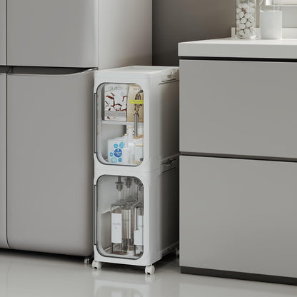 White Slim Home Storage Cabinet