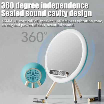 Smart Bluetooth Speaker Alarm Clock Mirror
