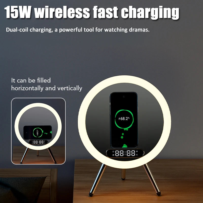 Smart Bluetooth Speaker Alarm Clock Mirror