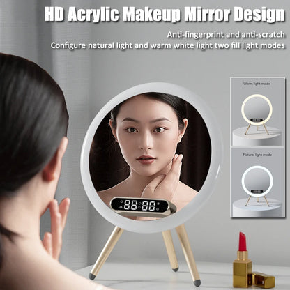 Smart Bluetooth Speaker Alarm Clock Mirror