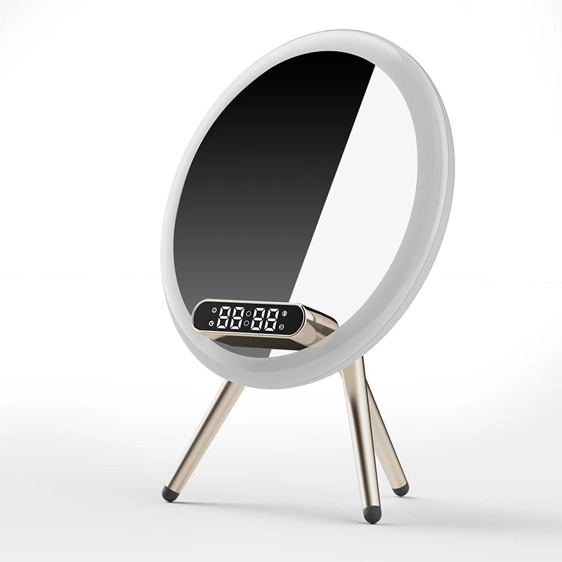 Smart Bluetooth Speaker Alarm Clock Mirror