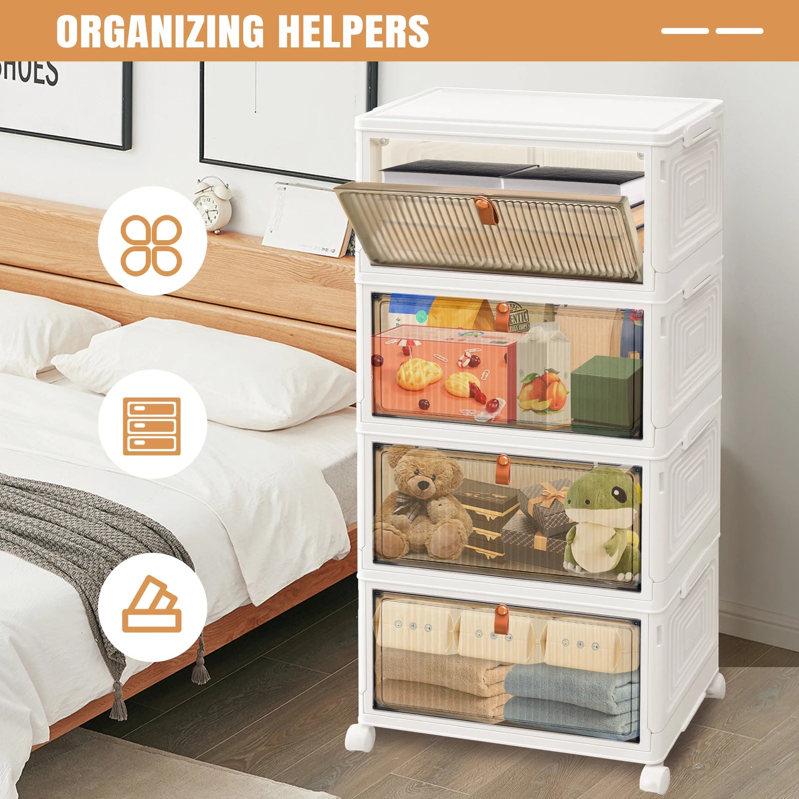 Storage Unit with the text Organizing Helpers