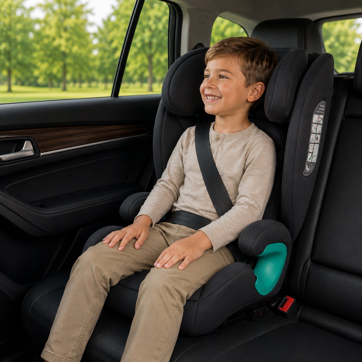 For Your Little One Stepup I-Size Isofix 2/3 Car Seat Booster Slate 4-12 Years