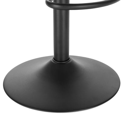 Black metal chair base on a white background