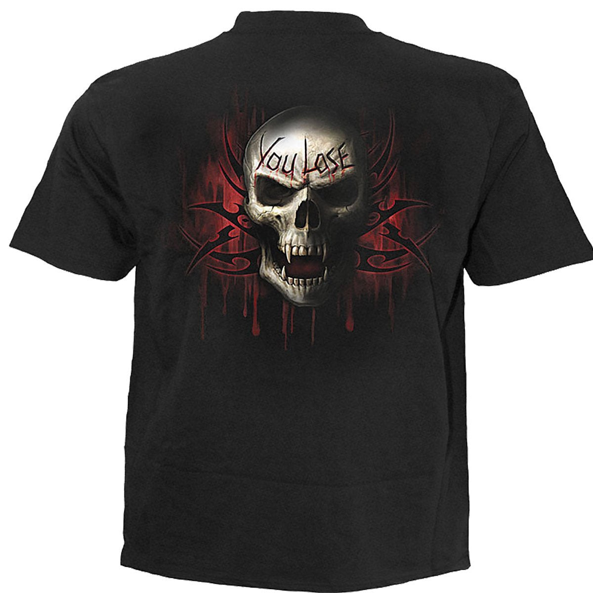 Game Over T-Shirt Black Grim Reaper Skeleton Graphic 100% Cotton Tee Shirt Skull