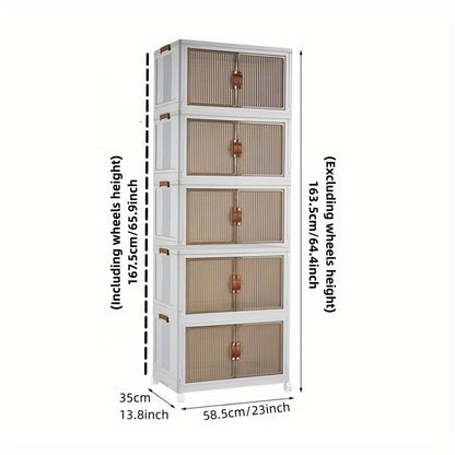 Measurement chart of a storage unit with dimensions labeled