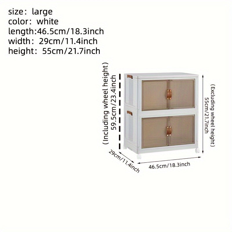 White cabinet with dimensions displayed on a white background