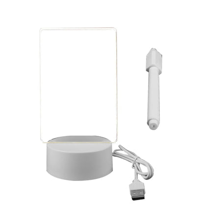White lamp with rectangular shade and cylindrical base on a white background