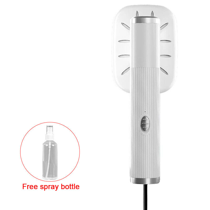 White handheld device with a spray nozzle on a white background, including a small inset of a free spray bottle.