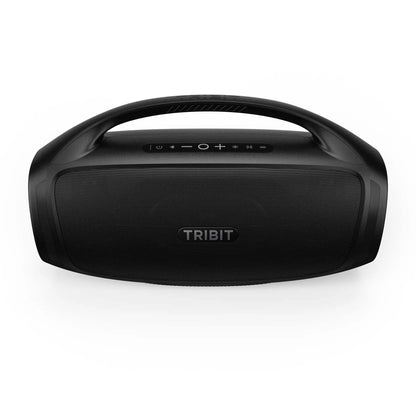 Black Tribit portable speaker on a white background