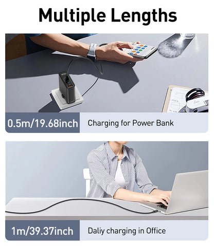 Type C Charging Cable with Multiple Lengths