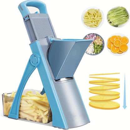 Blue Vegetable Slicer Chopper