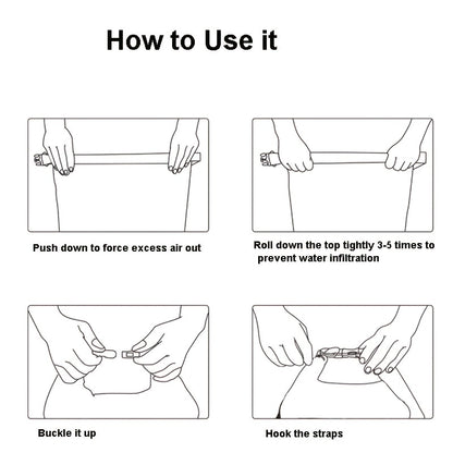 Step-by-step instructions on how to use a product with illustrations of hands performing actions.