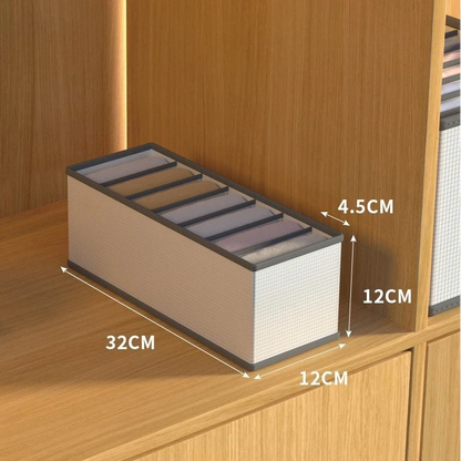 Rectangular air filter on a wooden surface with dimensions indicated