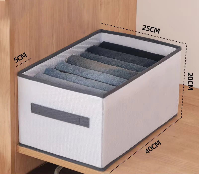 White/Grey Storage Box with Dimensions