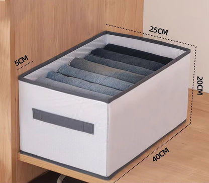 White/Grey Storage Box with Dimensions