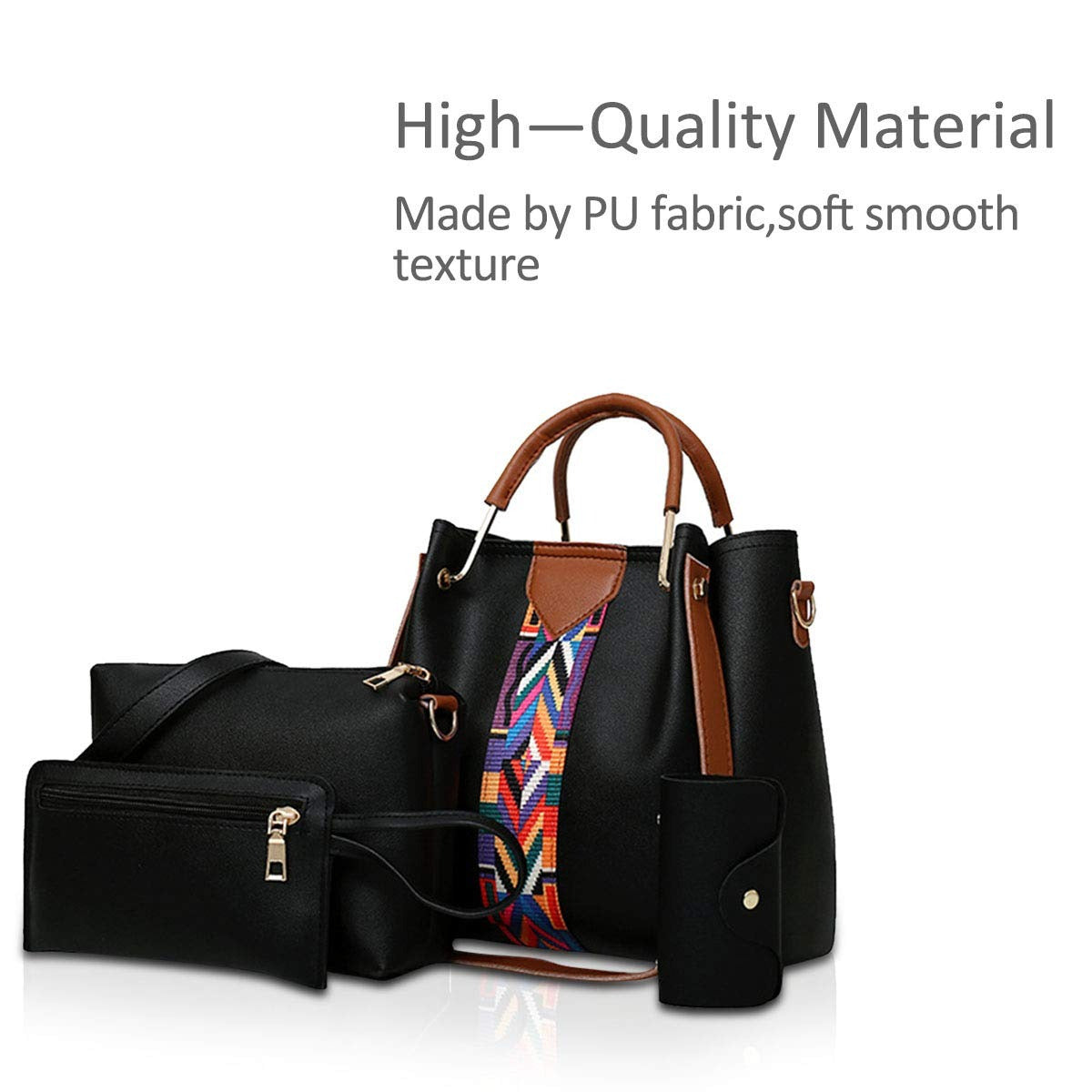 Womens 4 Piece Handbag Set