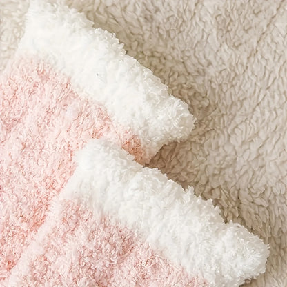 Close-up of a textured pink and white fabric