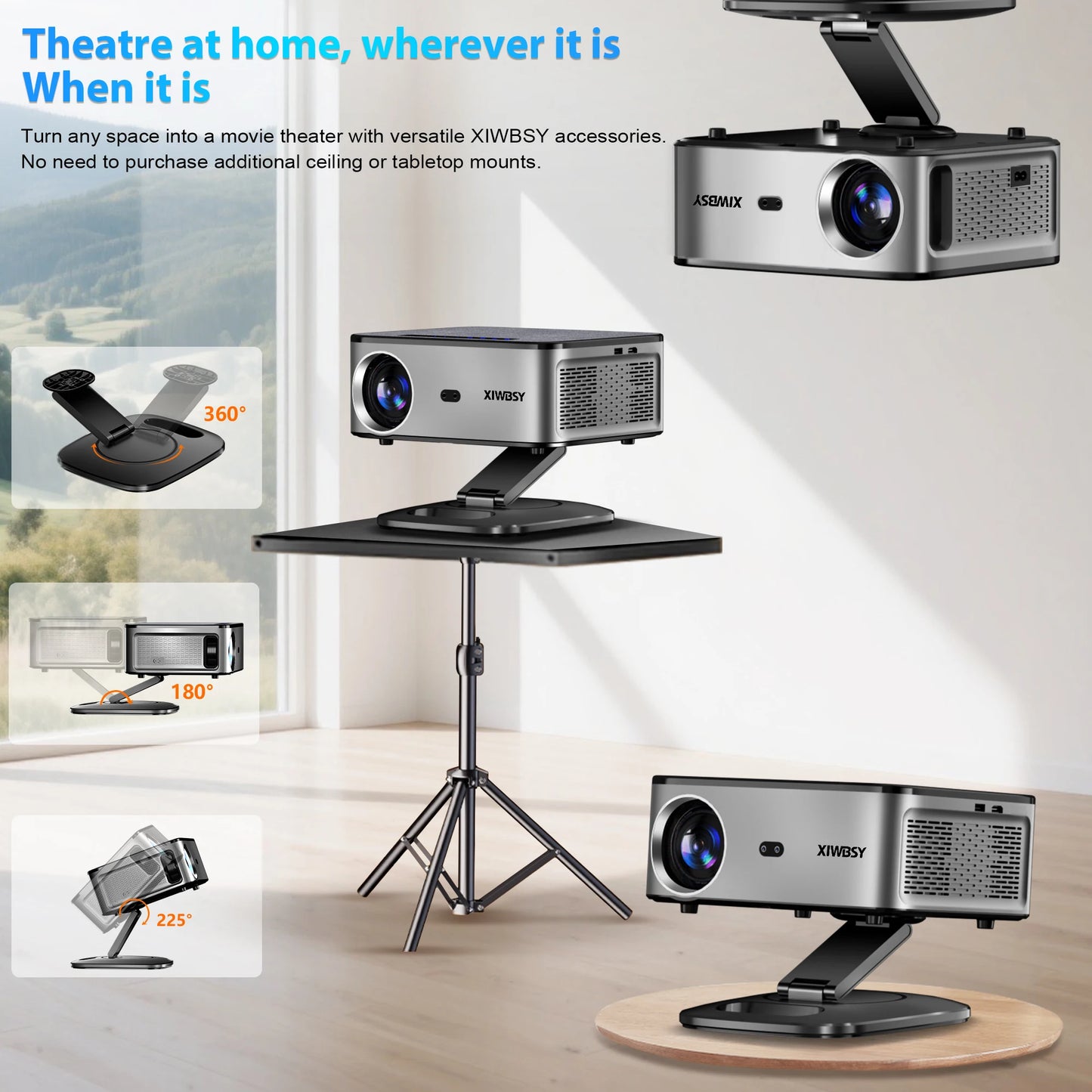 XIWBSY Smart Projector Mounting Positions