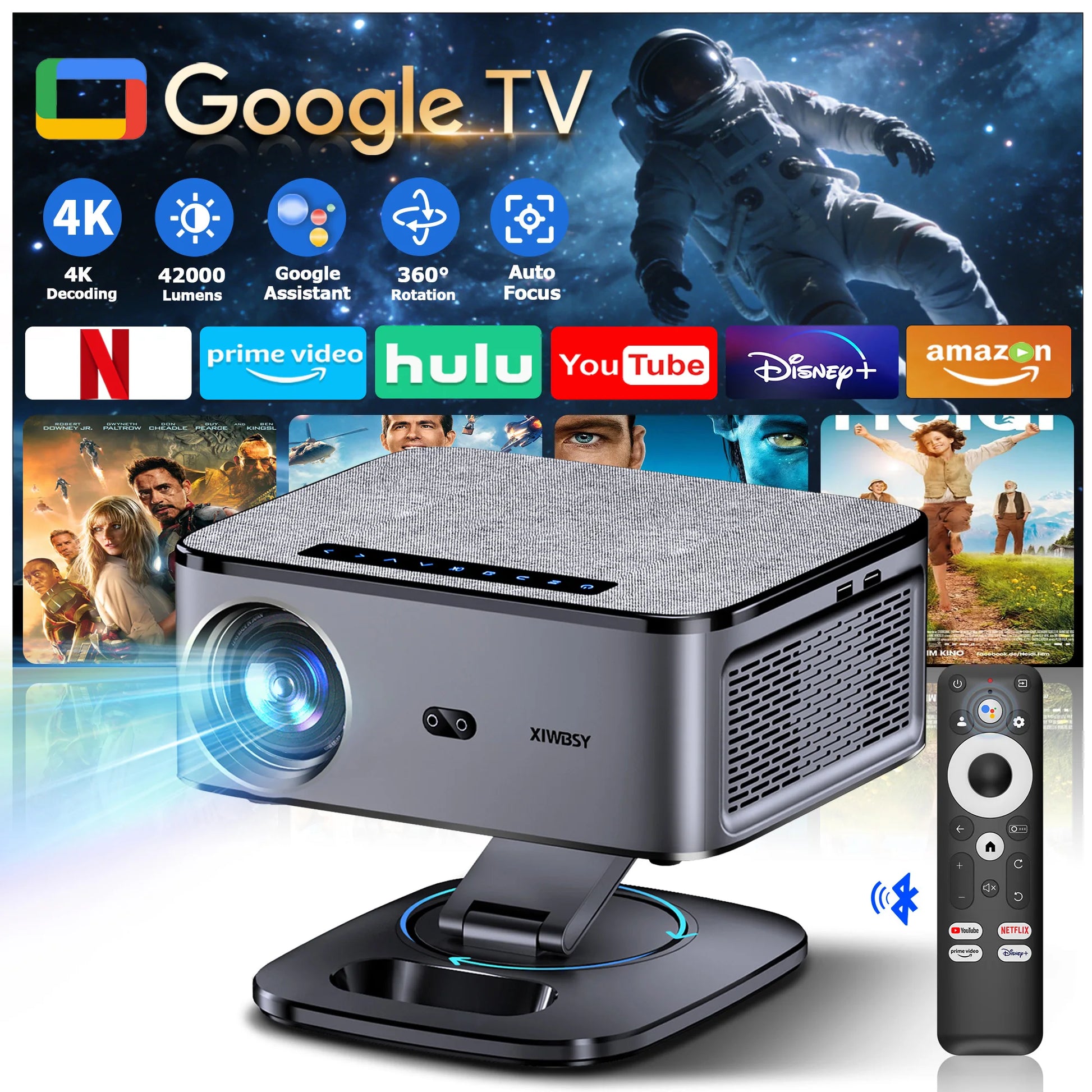 XIWBSY Smart 4K Home Projector