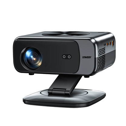 Black and gray projector with 'Xiaoyi' branding on a white background