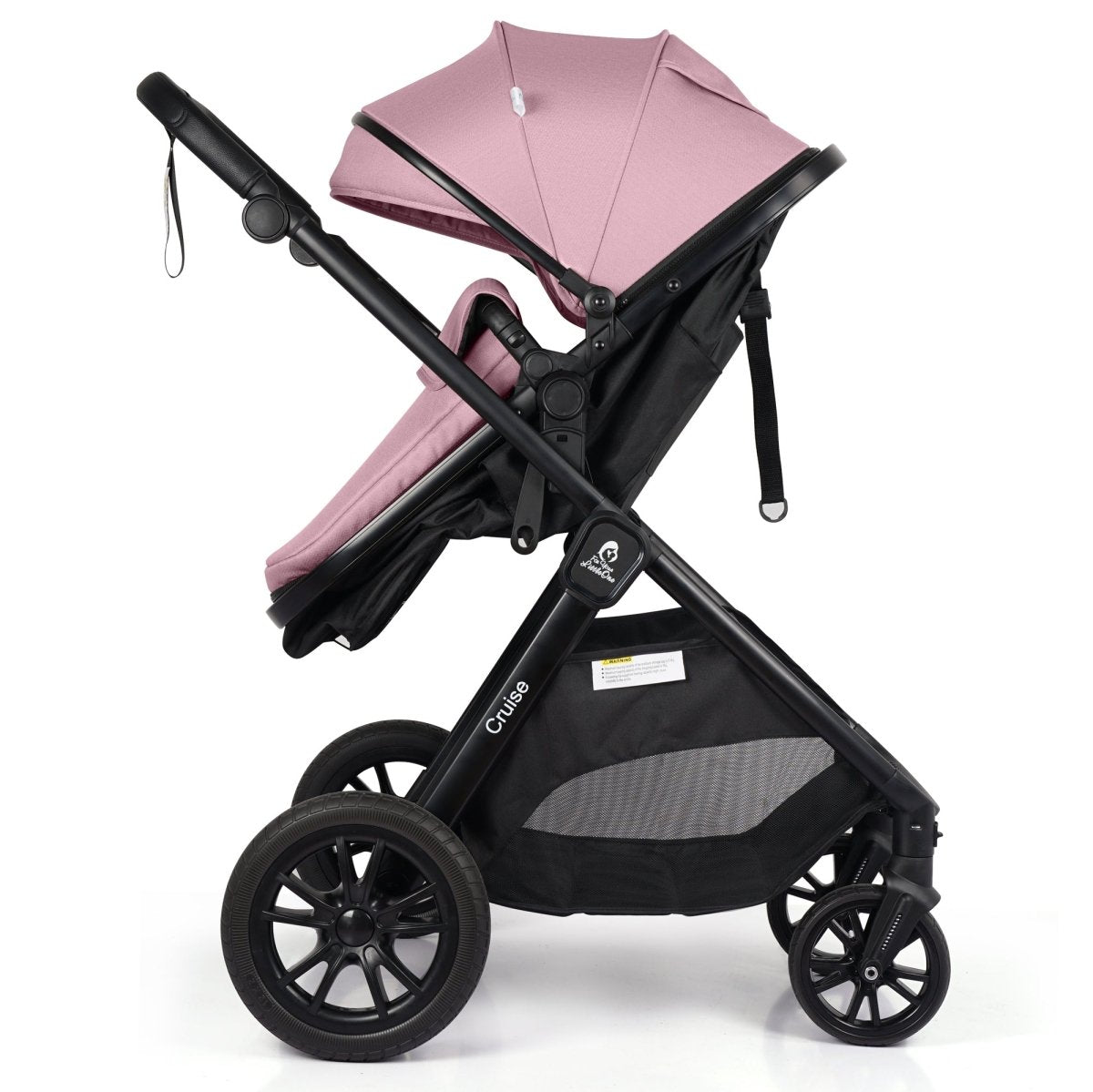For Your Little One Cruise 3 In 1 Travel System Car Seat ISOFIX Base Blush Rose