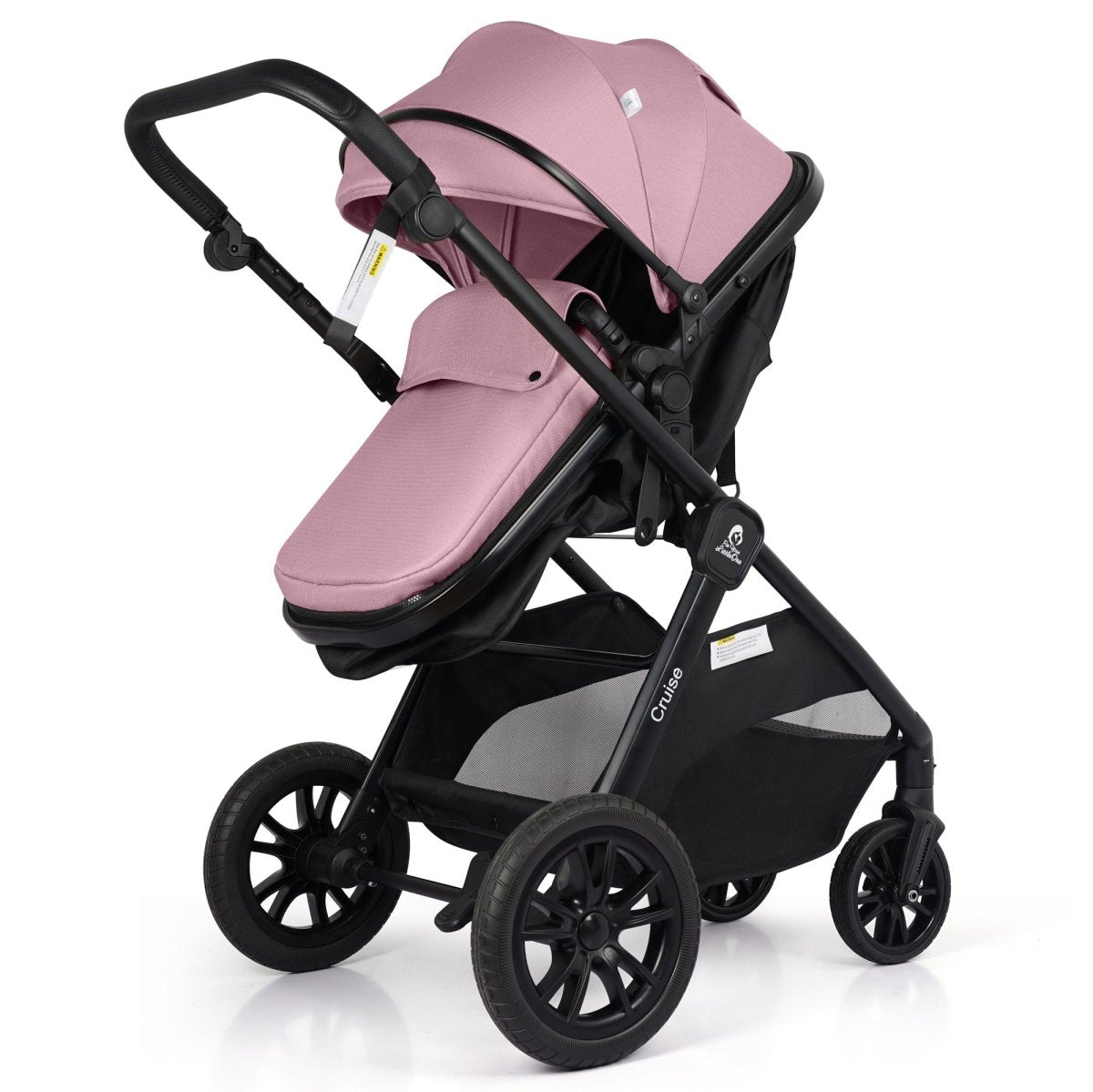 For Your Little One Cruise 3 In 1 Travel System Car Seat ISOFIX Base Blush Rose