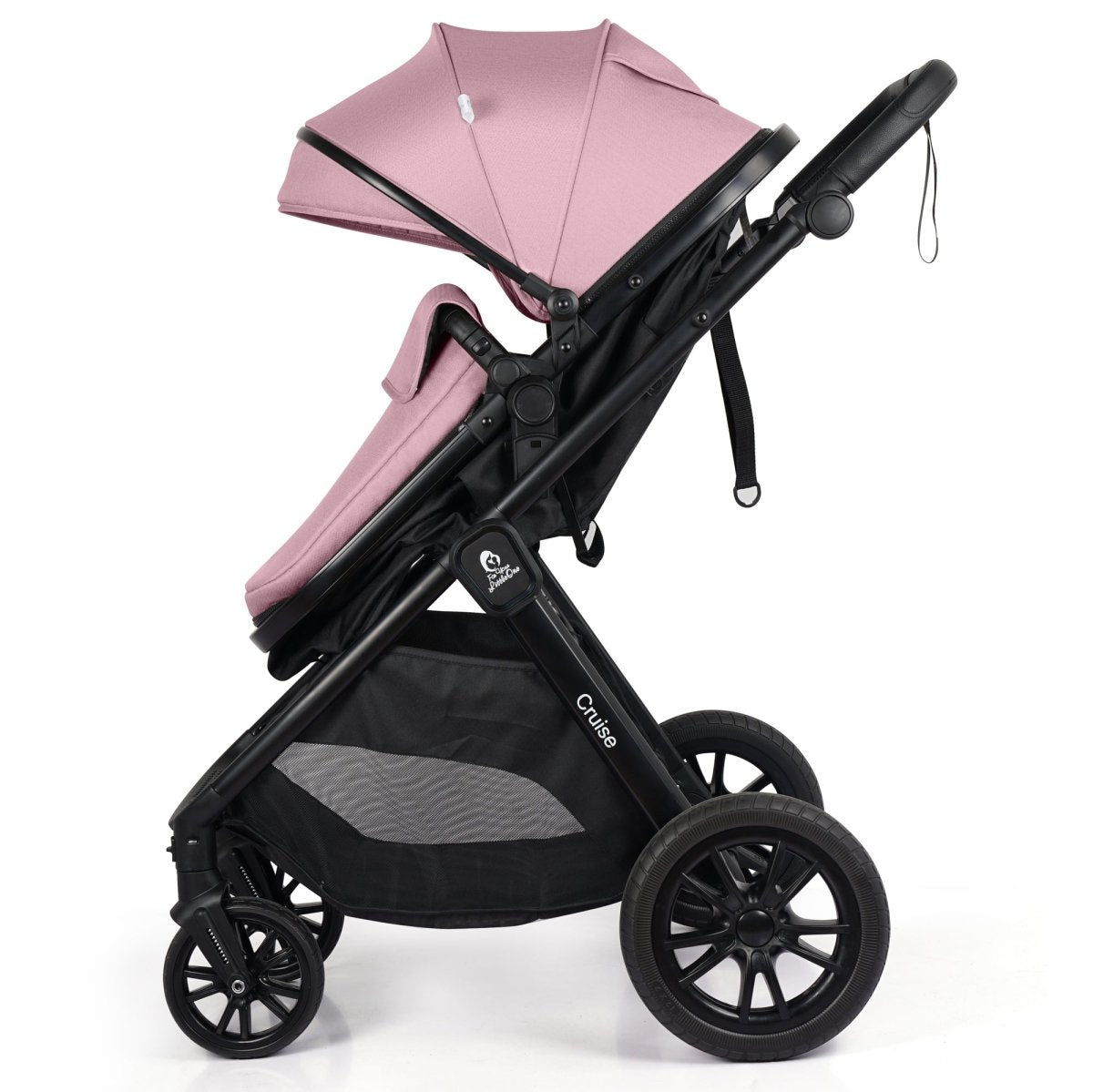 For Your Little One Cruise 3 In 1 Travel System Car Seat ISOFIX Base Blush Rose