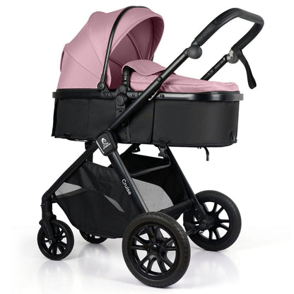 For Your Little One Cruise 3 In 1 Travel System Car Seat ISOFIX Base Blush Rose