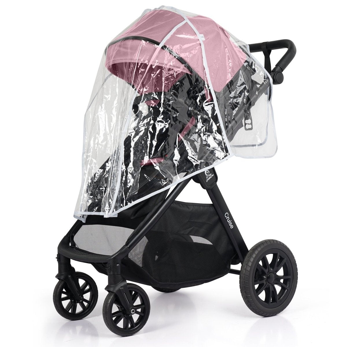 For Your Little One Cruise 3 In 1 Travel System Car Seat ISOFIX Base Blush Rose