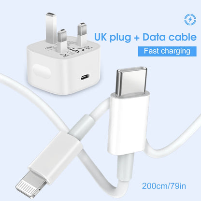 UK Plug and charging cable for iPhone