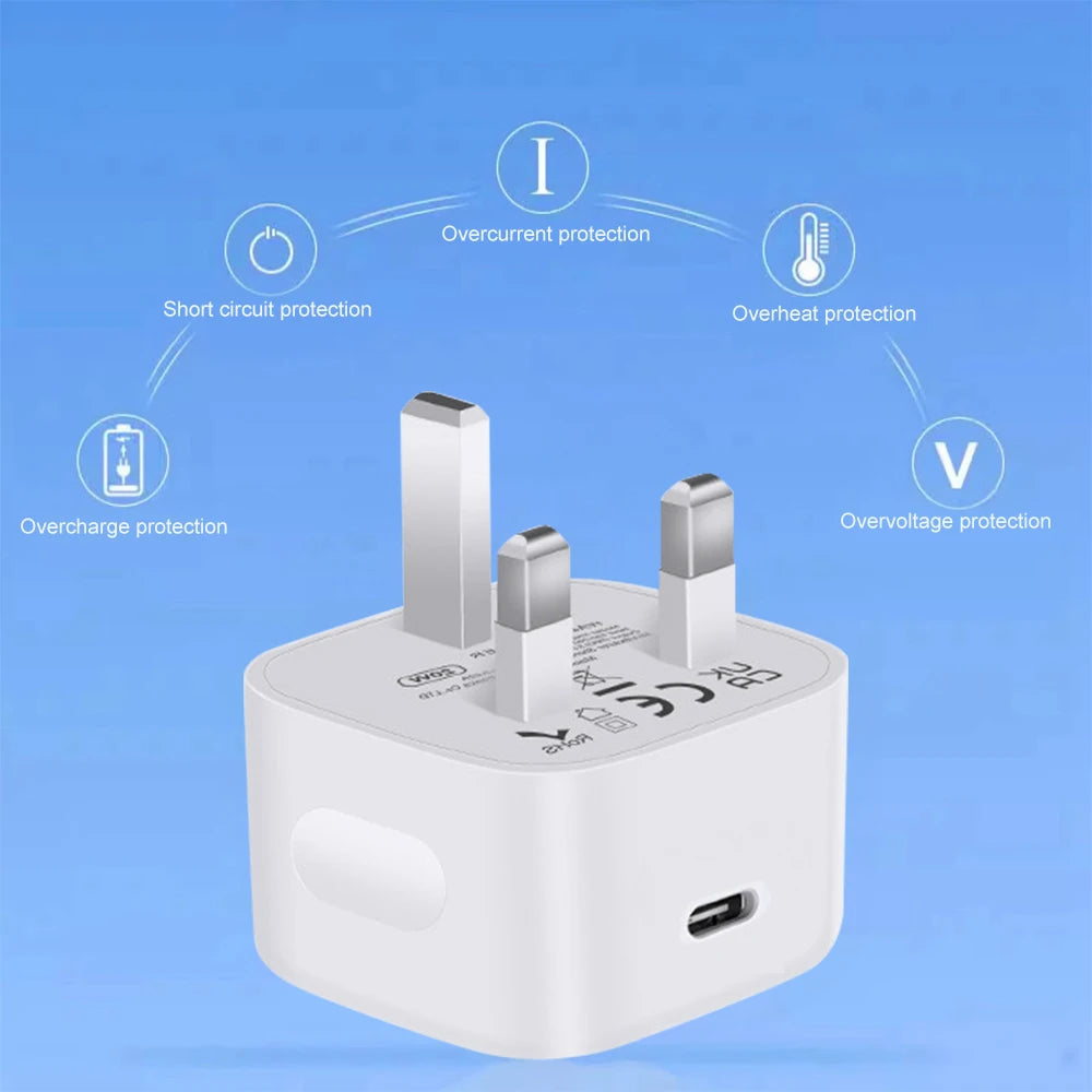 Features of an iPhone power adaptor